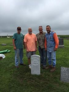 Danny Krock, Mike Rowley, Bob Gannon and Jim Byal, Commander of Mingo American Legion